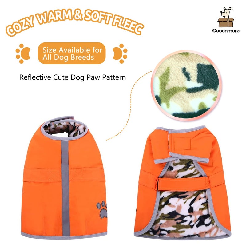 Queenmore Cold Weather Dog Coats Loft Reversible Winter Fleece Dog Vest Waterproof Pet Jacket Available in Extra Small, Small, Medium, Large Extra Large Sizes - Image 2